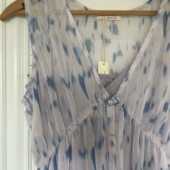 Lovestitch Lavender and Blue Sheer Maxi Dress - Picture 3 of 4